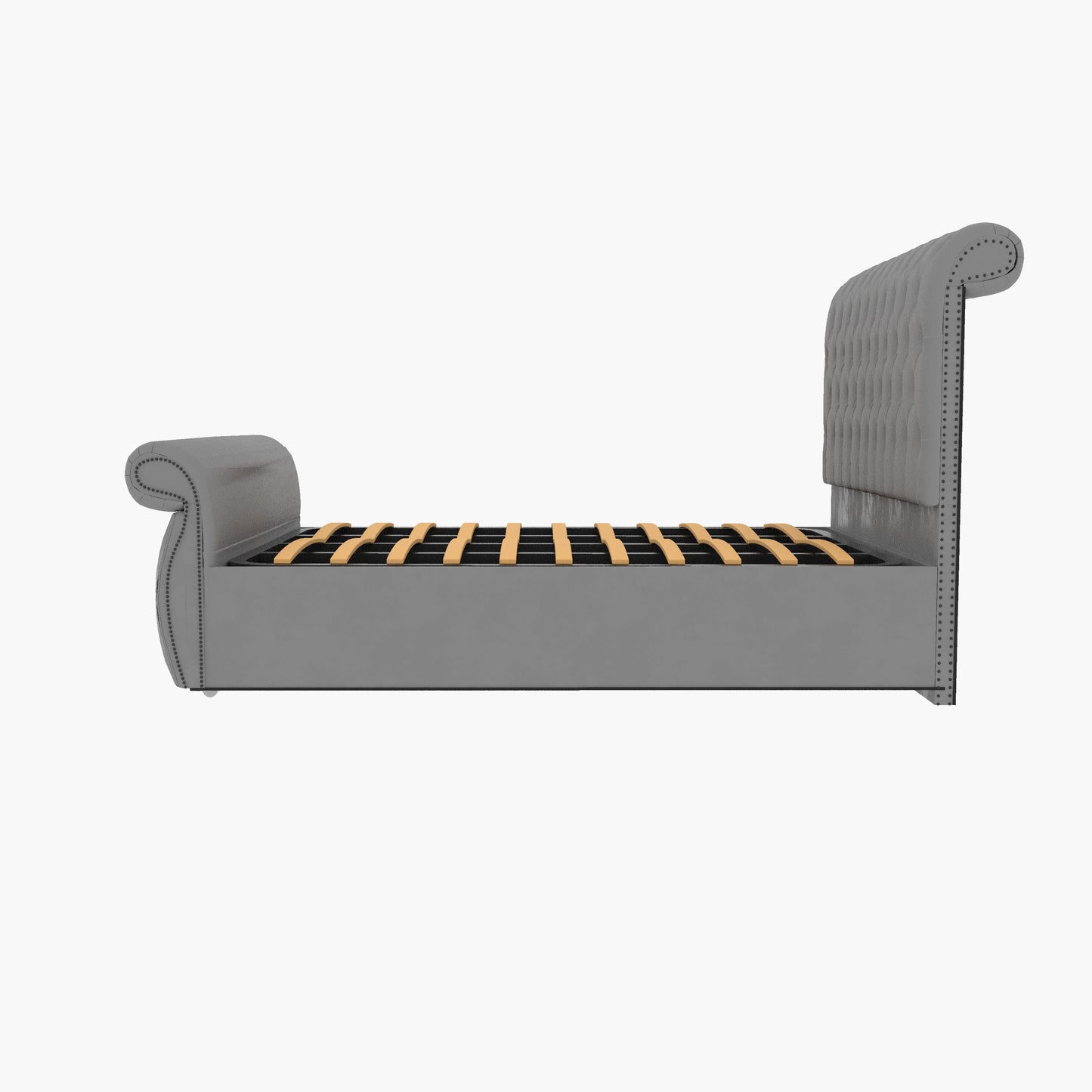Swan Sleigh Chesterfield Upholstered Bed