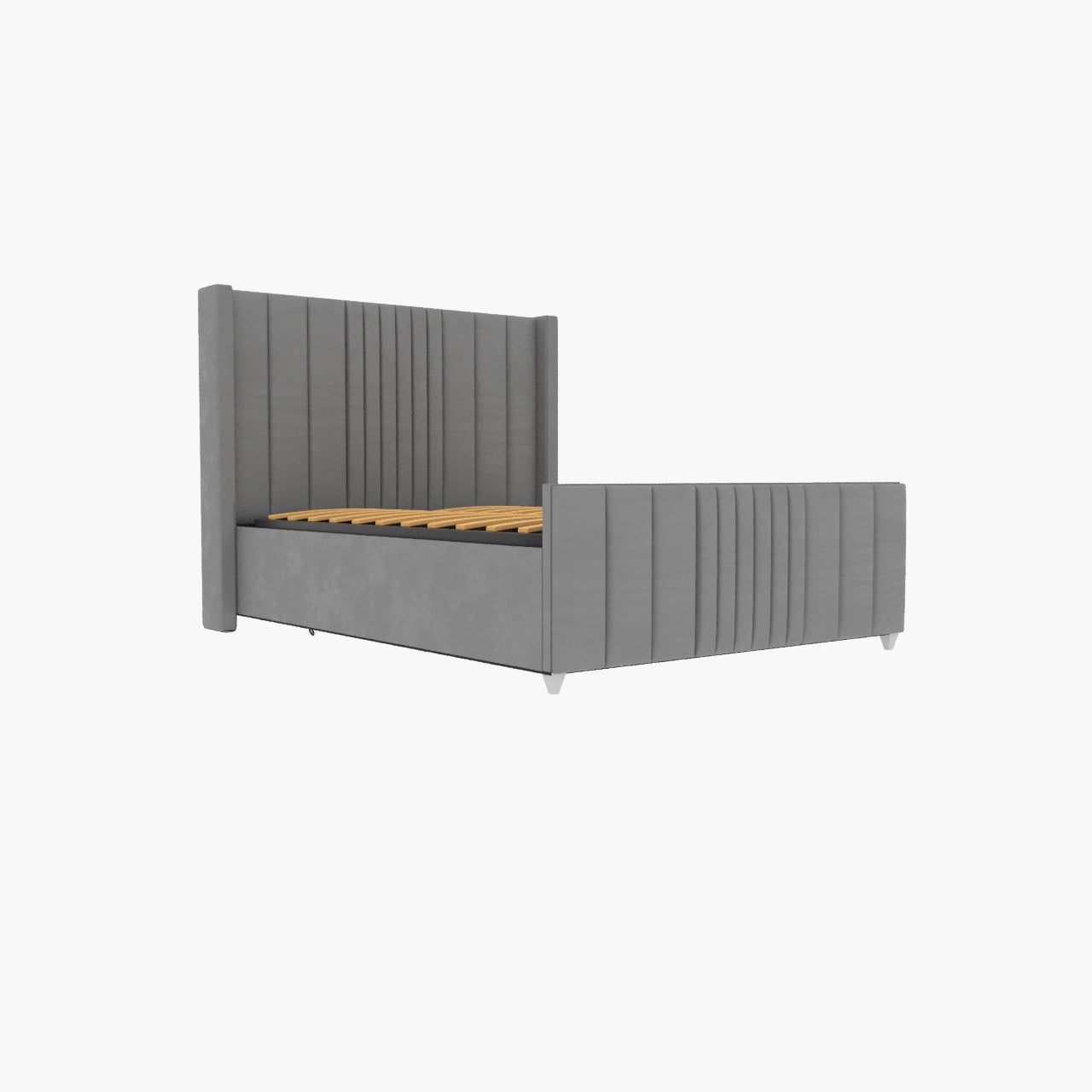 Valencia Lined Wings Upholstered Bed