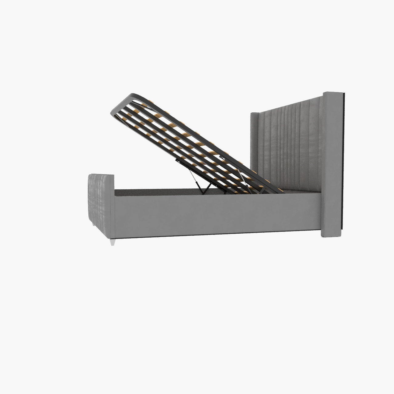 Valencia Lined Wings Upholstered Bed