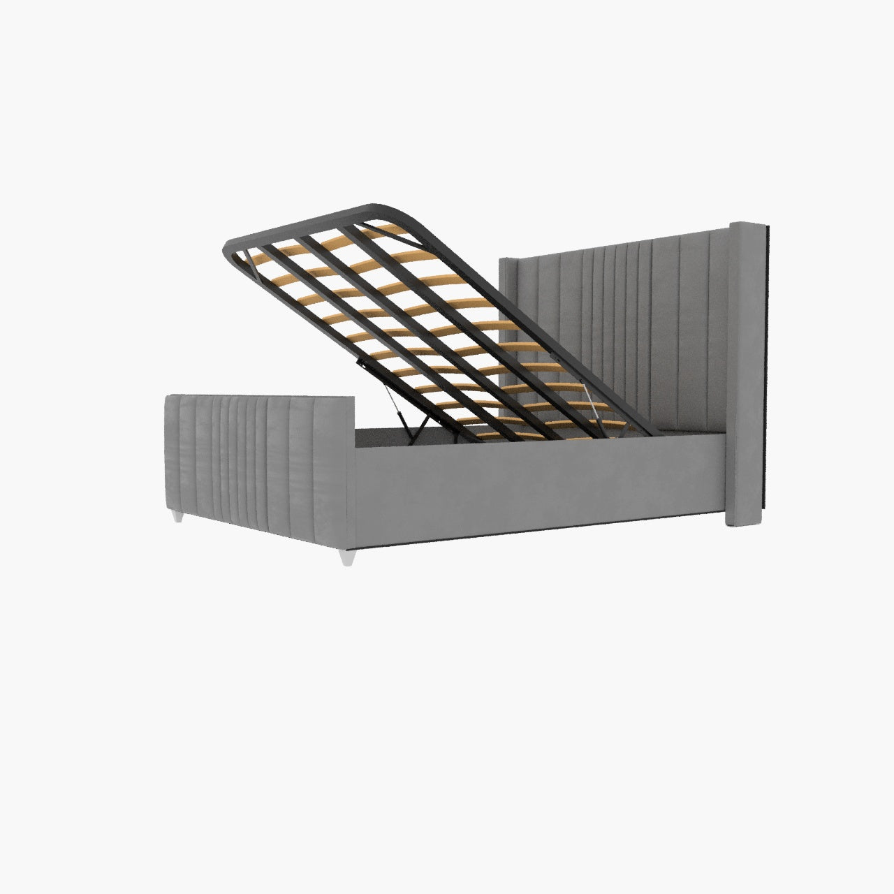 Valencia Lined Wings Upholstered Bed