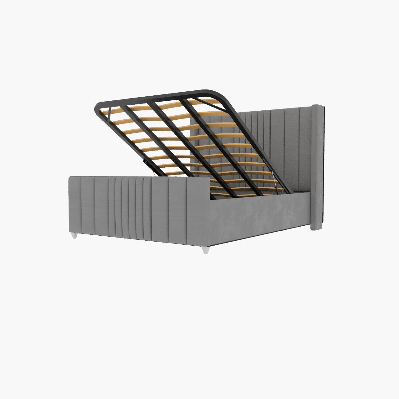 Valencia Lined Wings Upholstered Bed