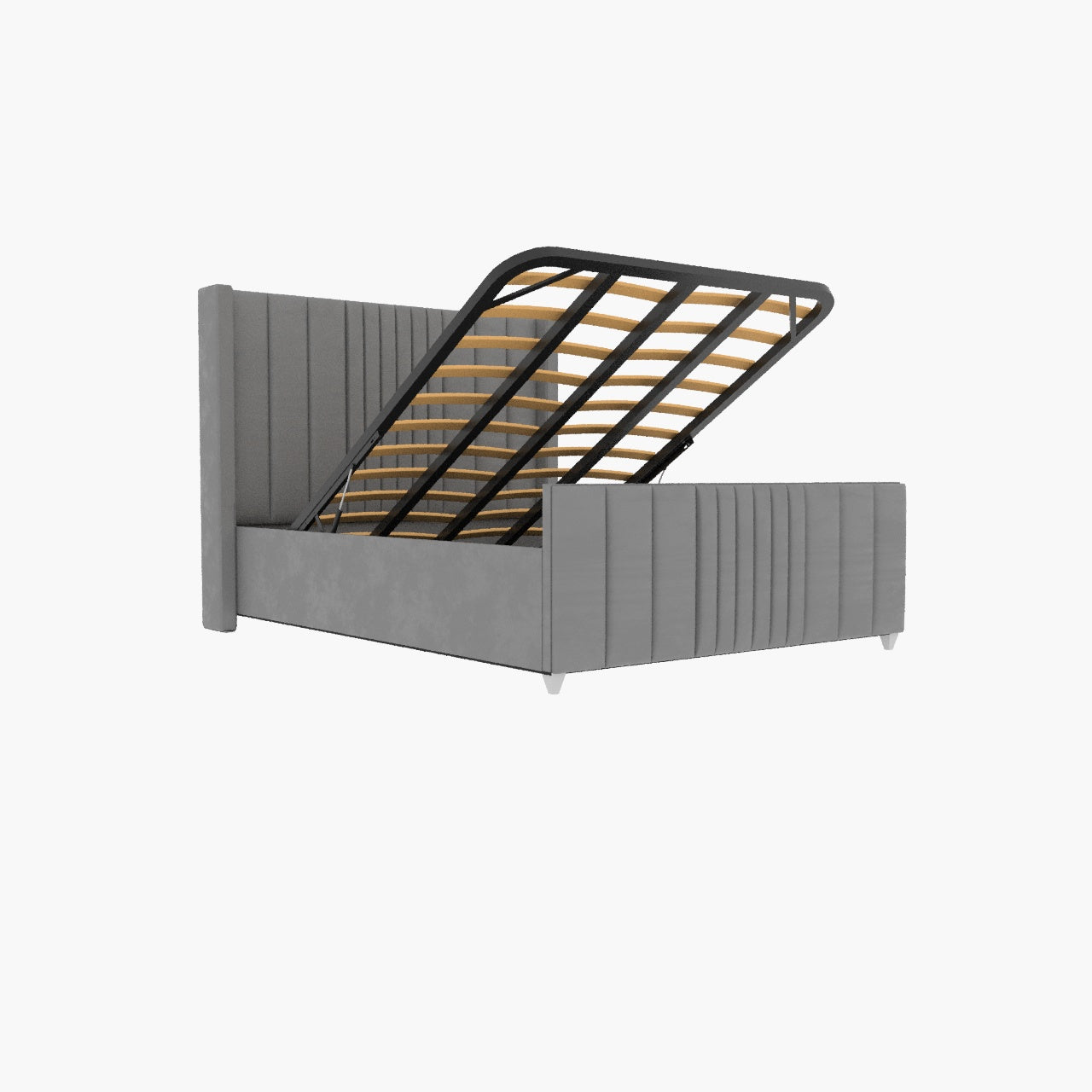 Valencia Lined Wings Upholstered Bed