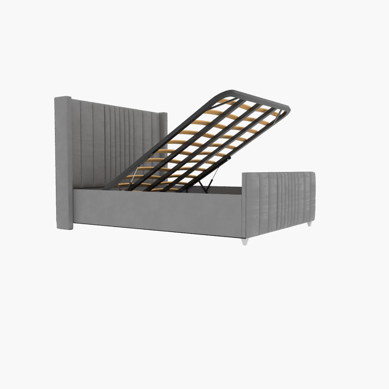 Valencia Lined Wings Upholstered Bed