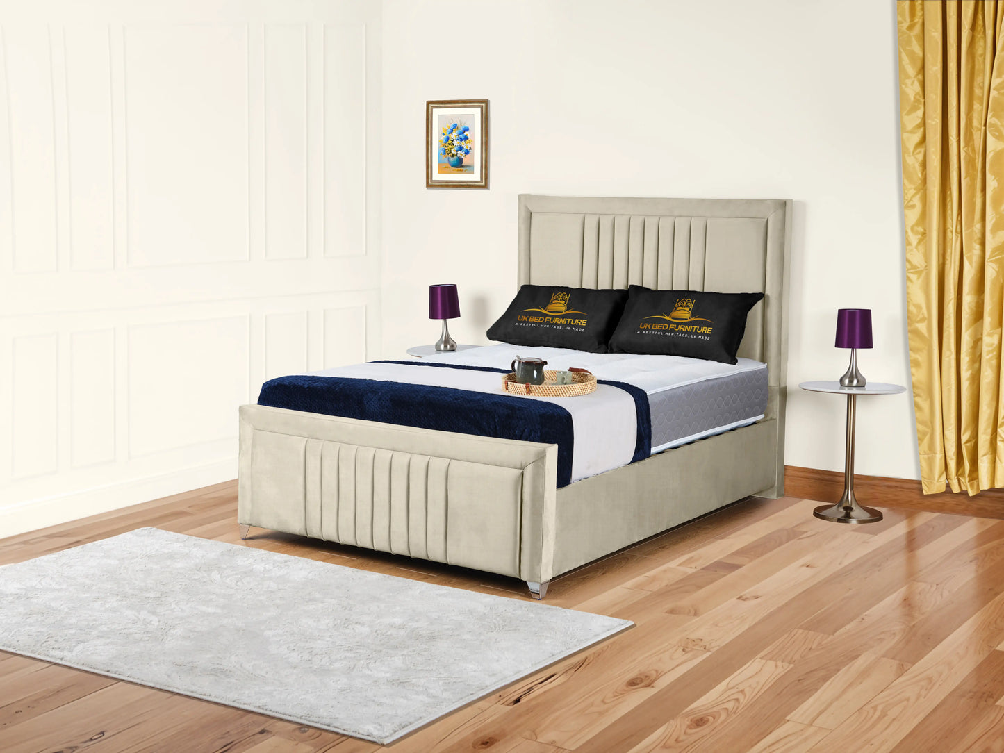 Cannas upholstered bed