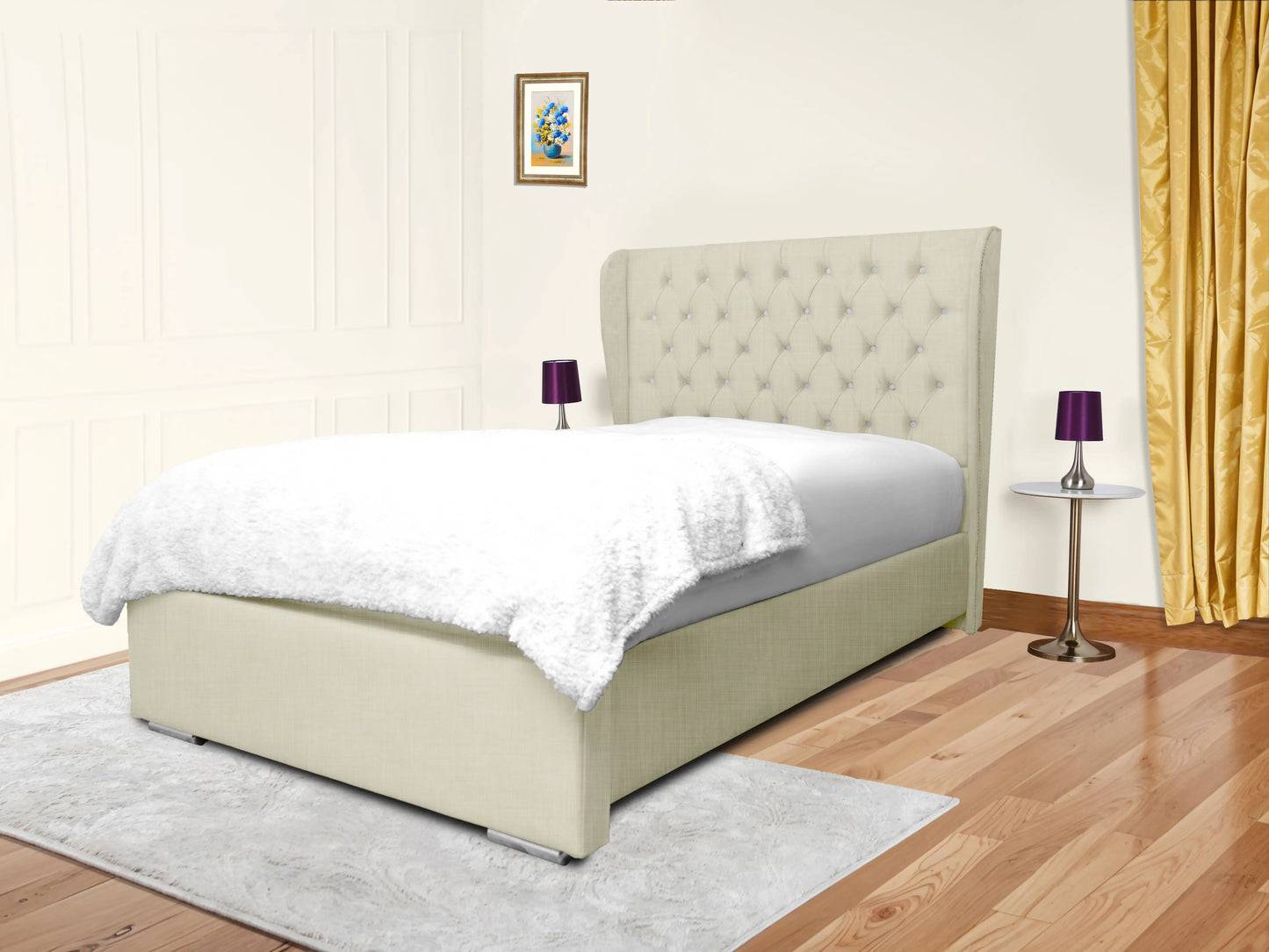 Miri Winged Upholstered Bed