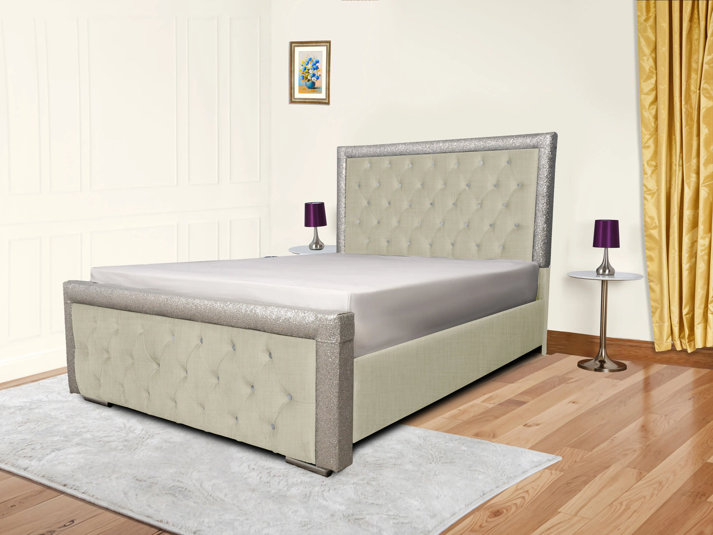 Glitz Lunar Upholstered Bed