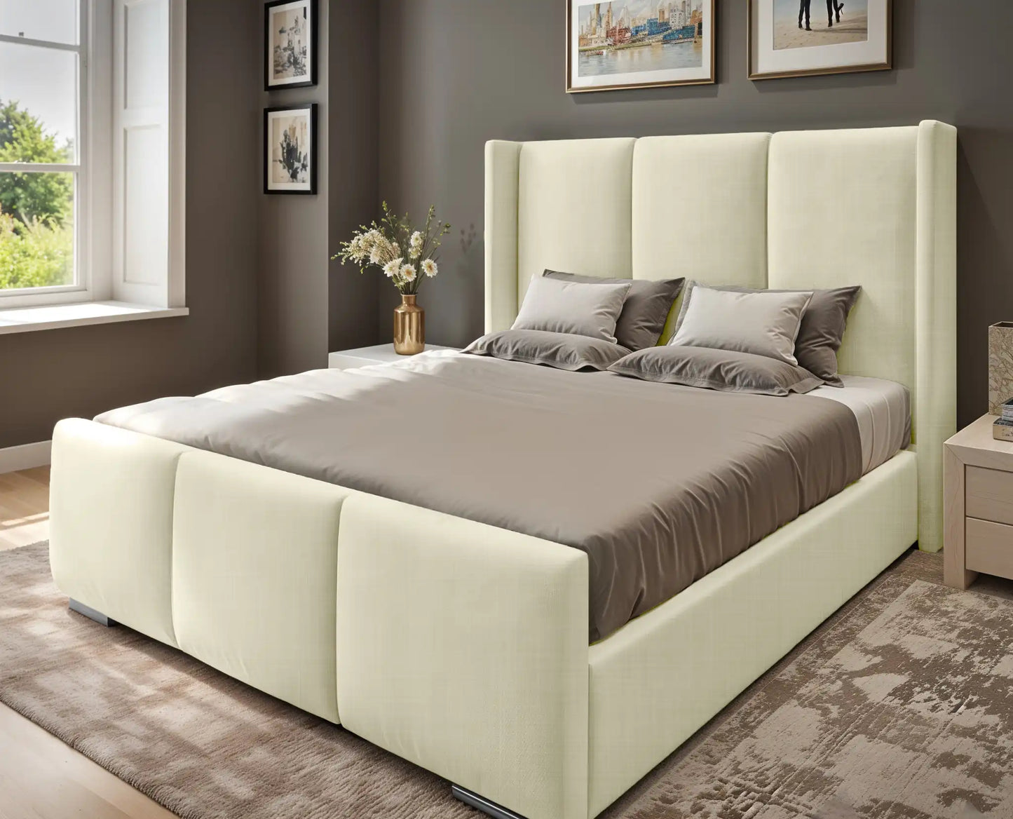 Miami winged Upholstered Bed