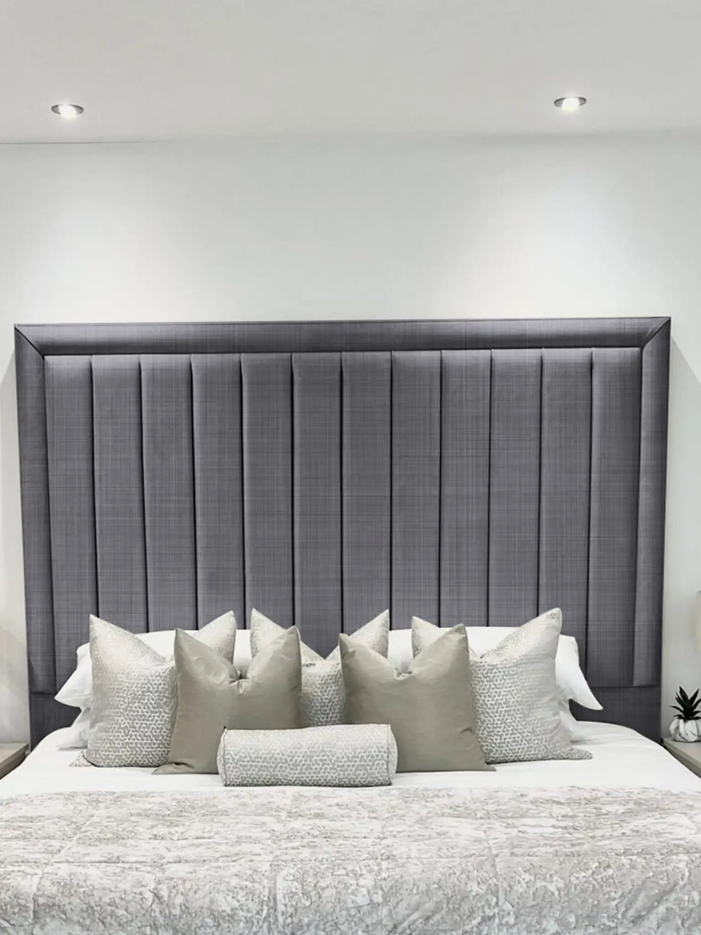 Hampton panel upholstered bed