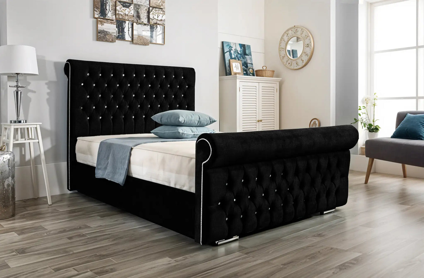 Arcade Sleigh Upholstered Bed