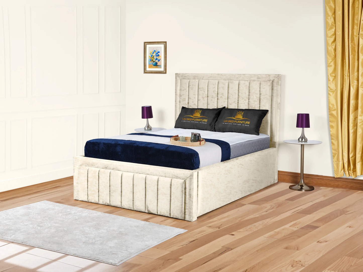 Grand panel Upholstered bed