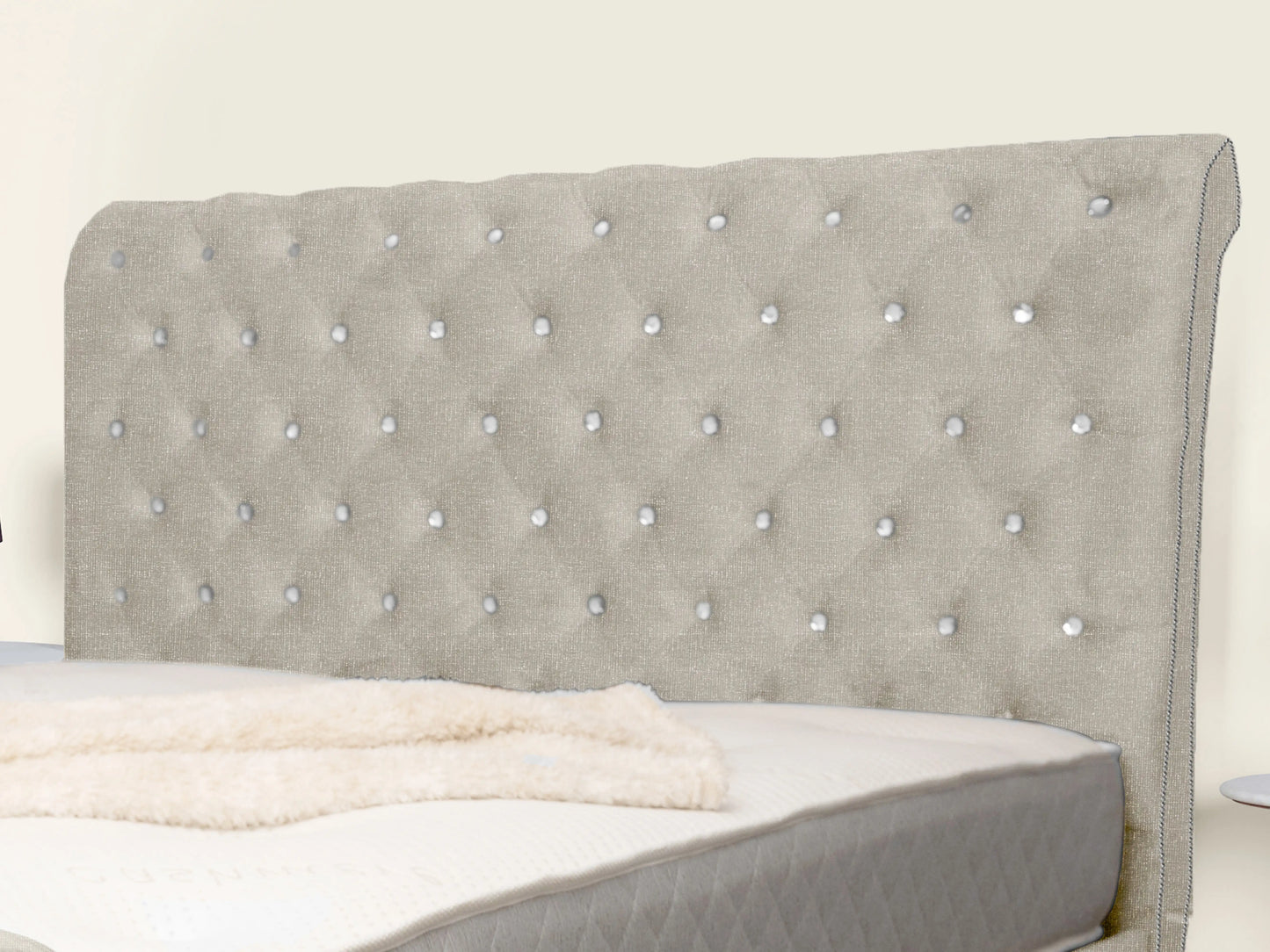 Swan Sleigh Chesterfield Upholstered Bed