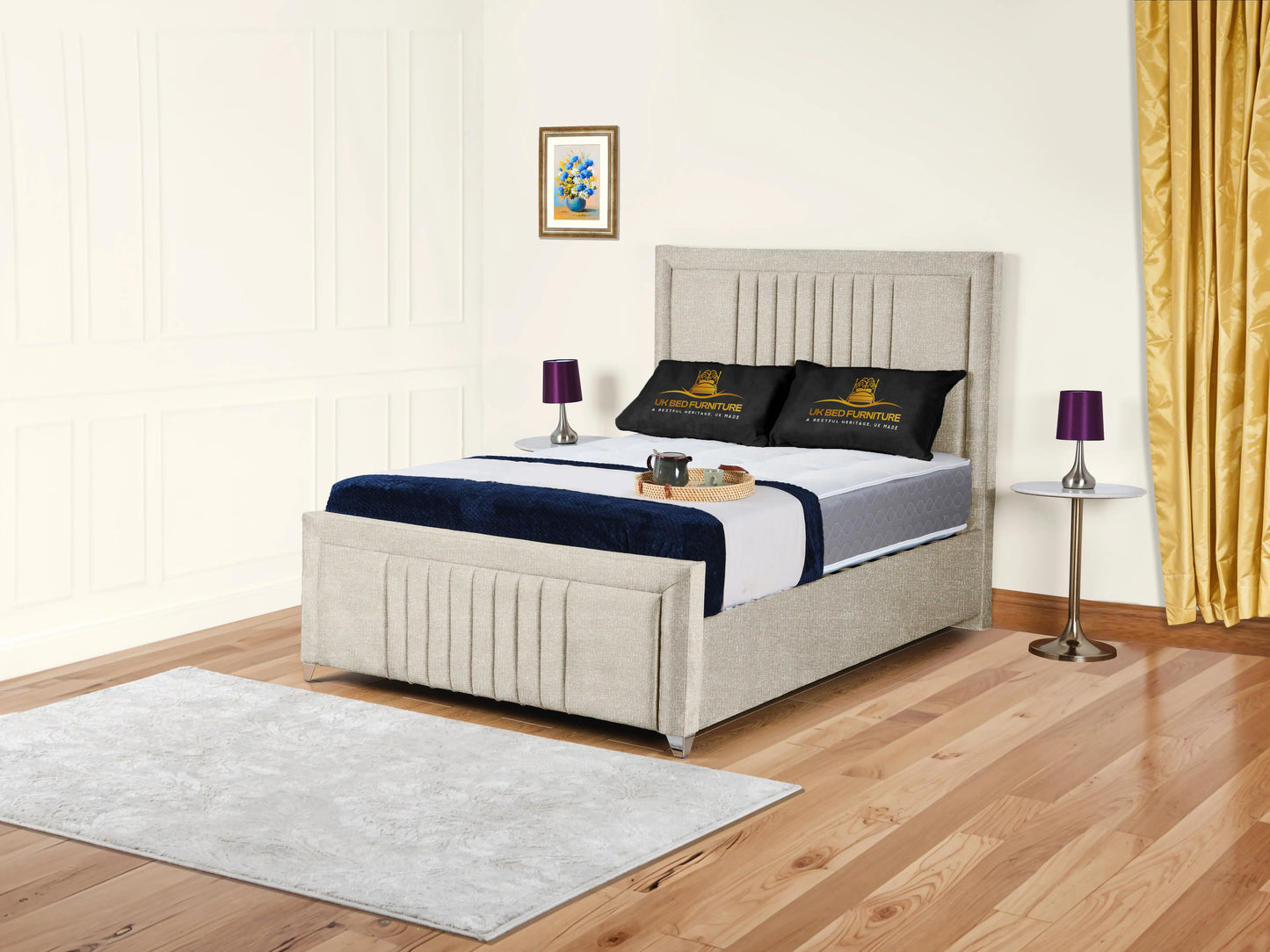 Cannas upholstered bed