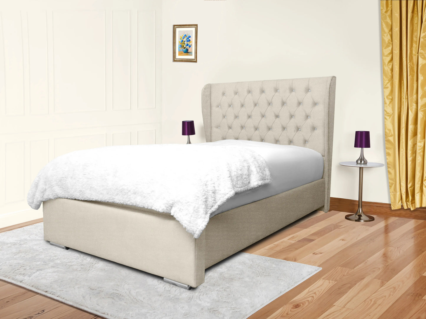 Miri Winged Upholstered Bed