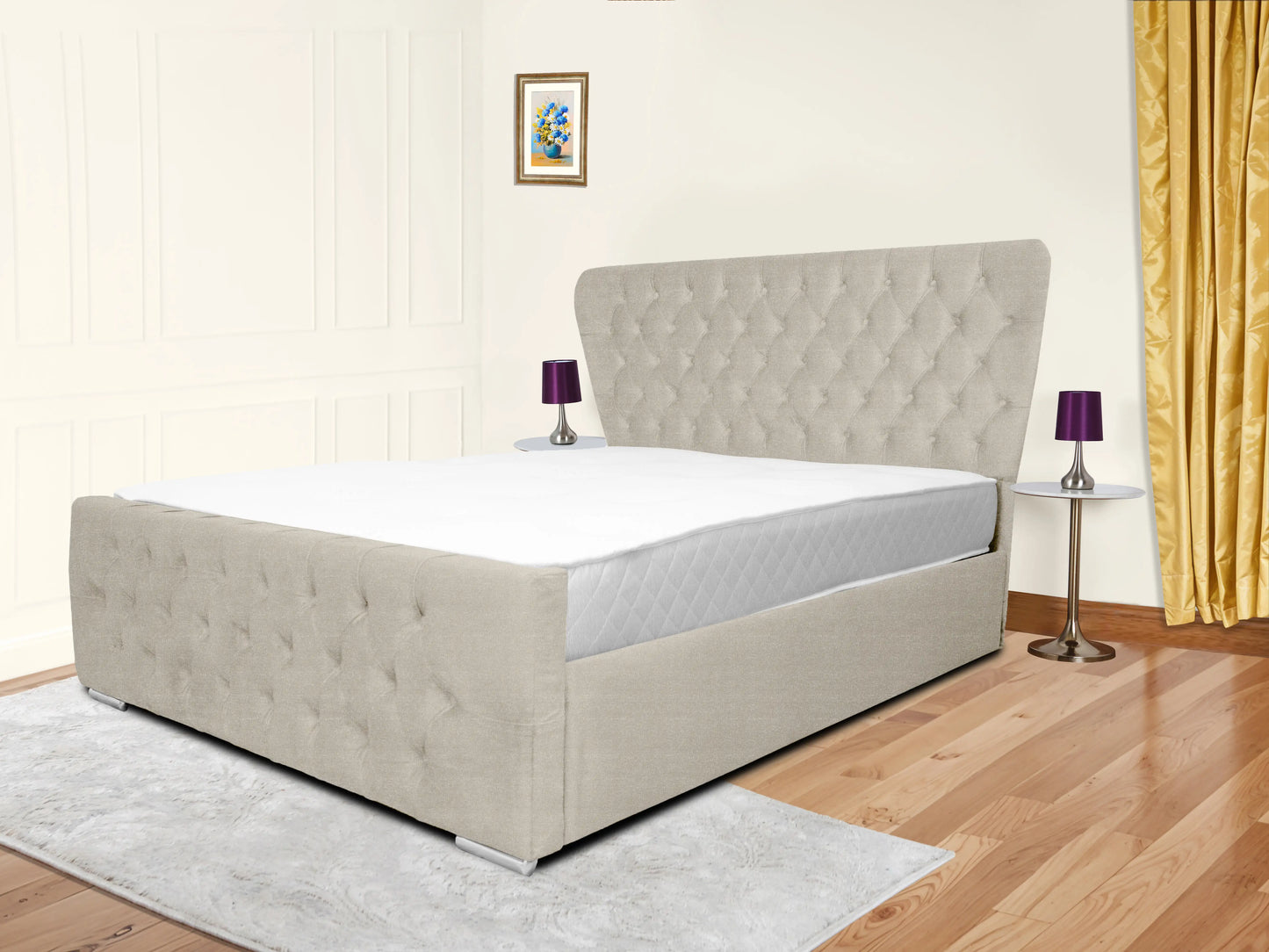 Kendall Winged Upholstered Bed