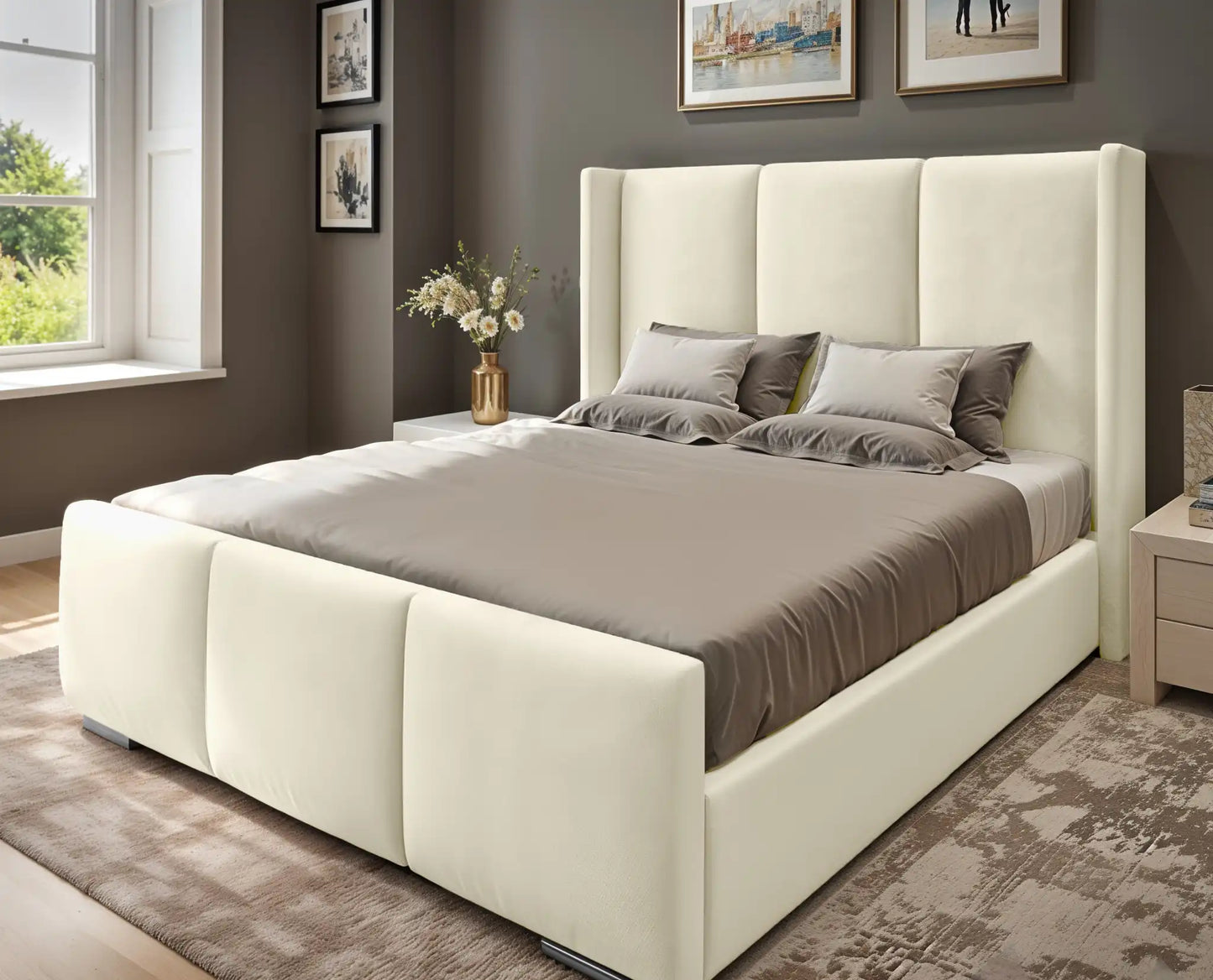 Miami winged Upholstered Bed