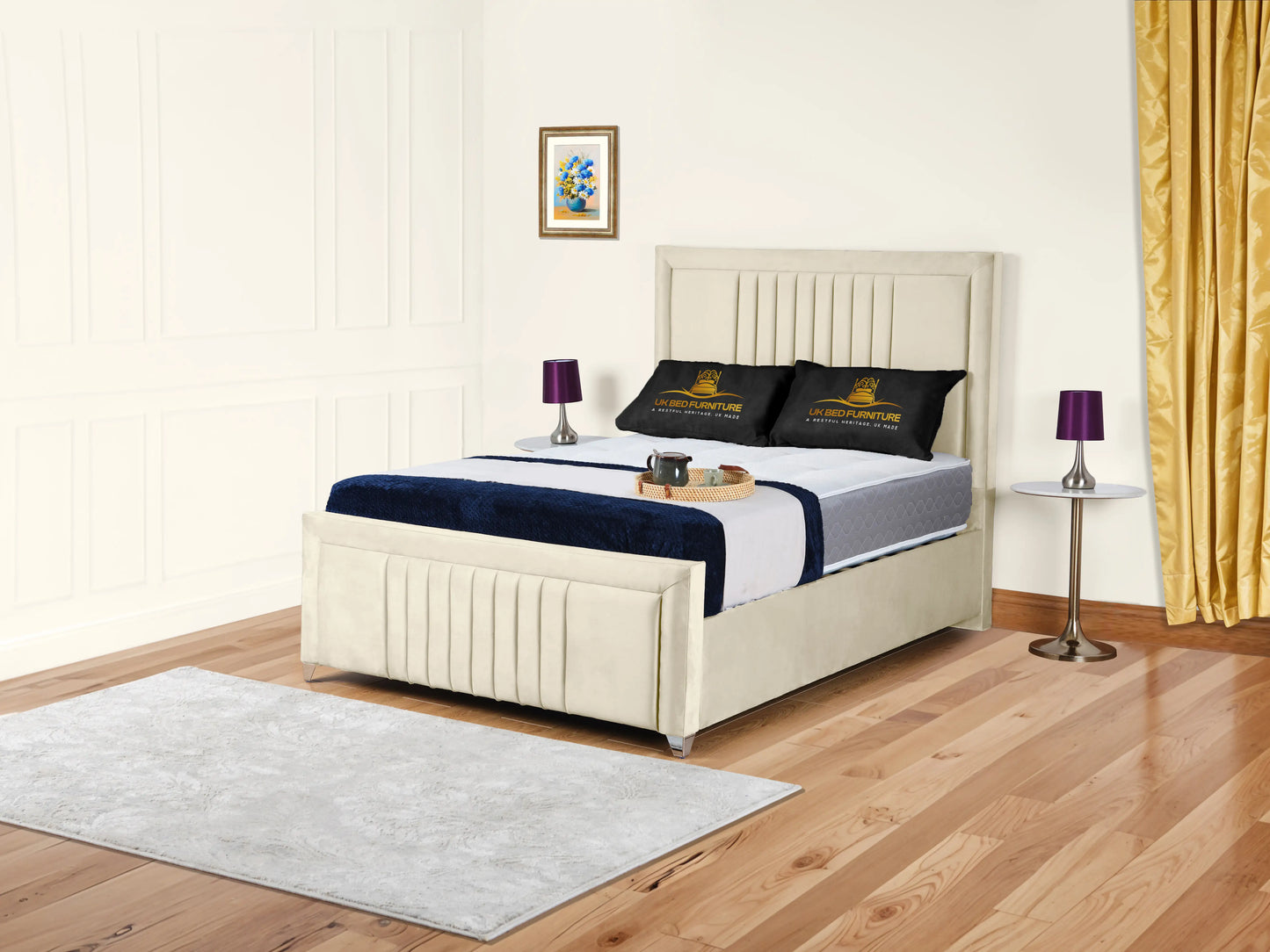 Cannas upholstered bed