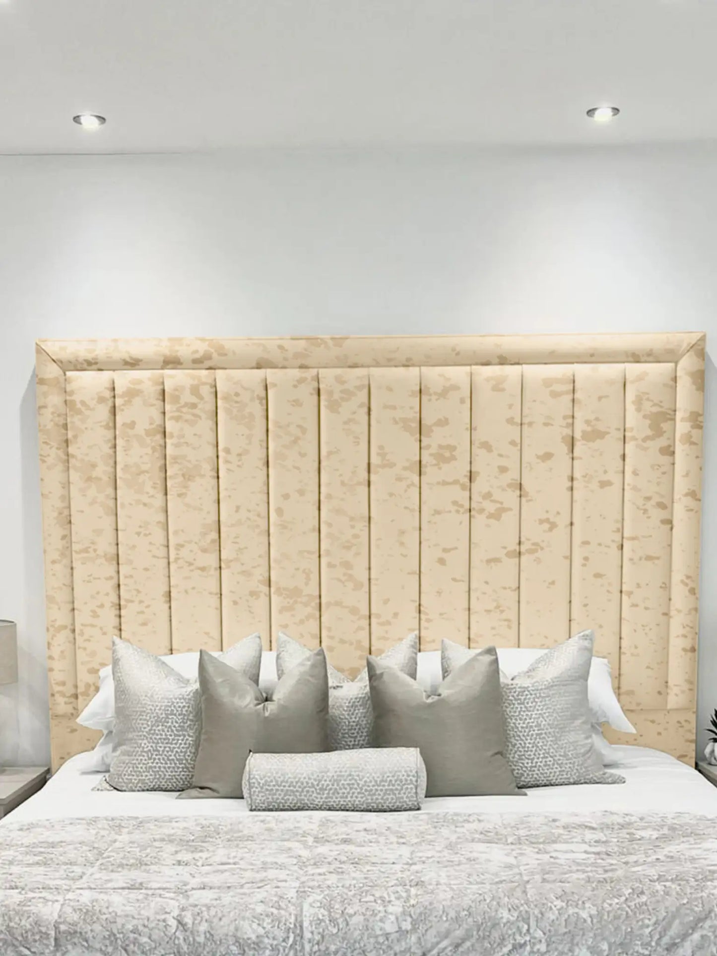 Hampton panel upholstered bed