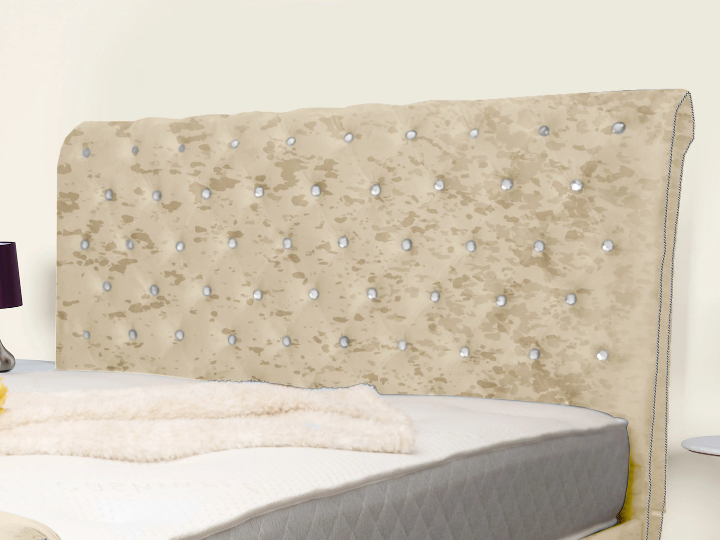 Swan Sleigh Chesterfield Upholstered Bed