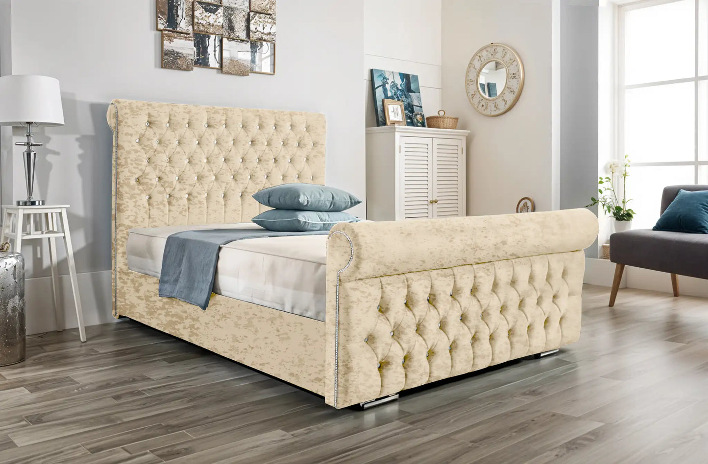 Arcade Sleigh Upholstered Bed