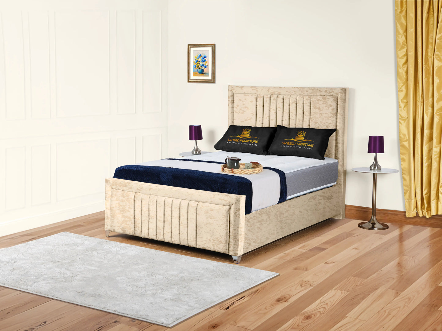 Cannas upholstered bed