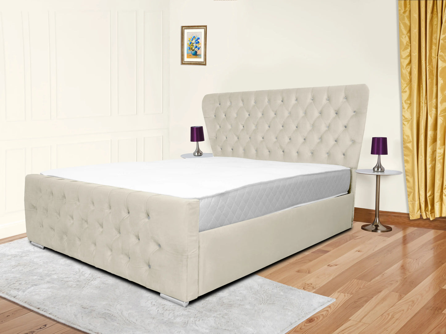 Kendall Winged Upholstered Bed