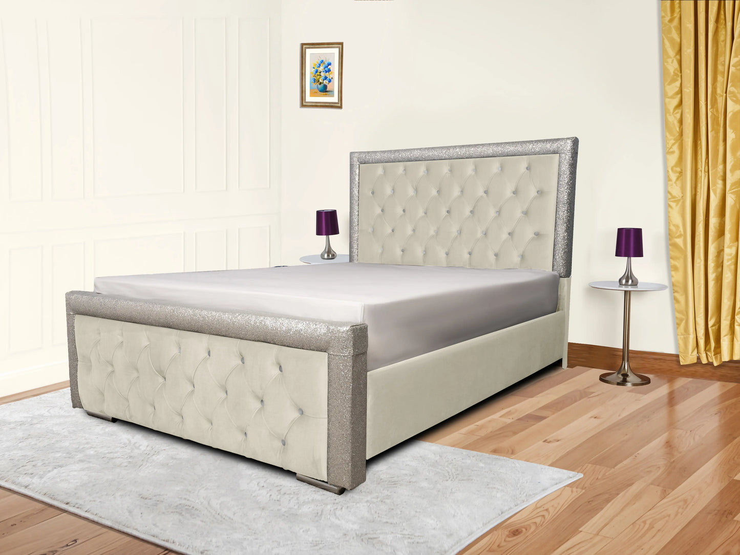 Glitz Lunar Upholstered Bed