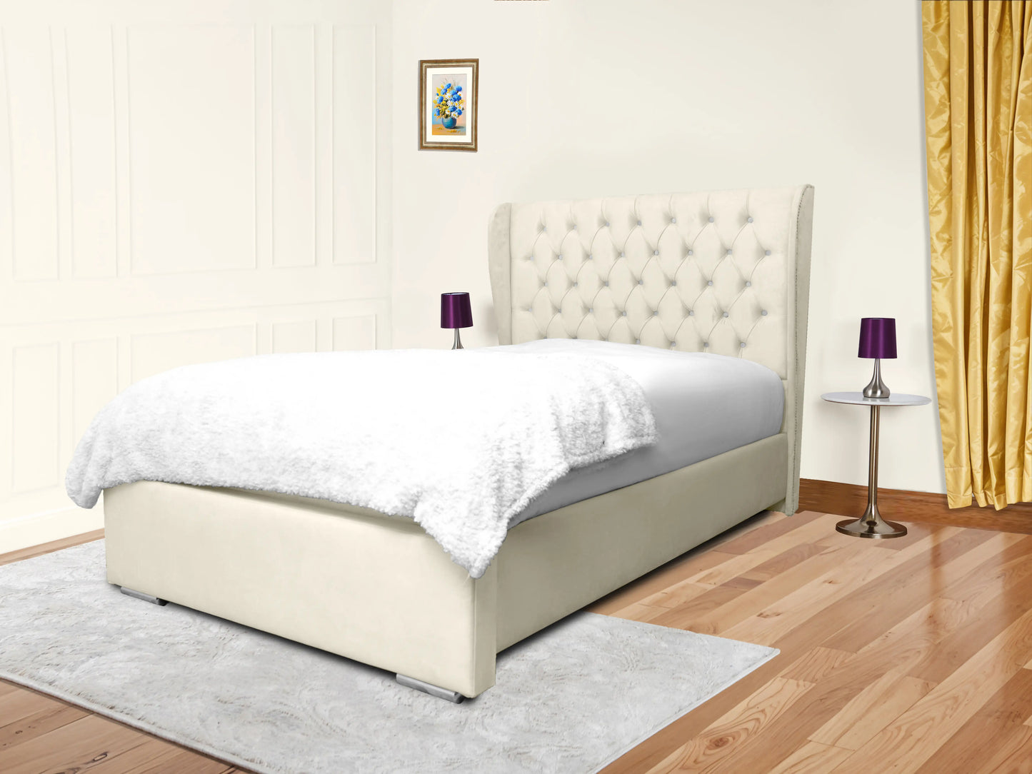 Miri Winged Upholstered Bed