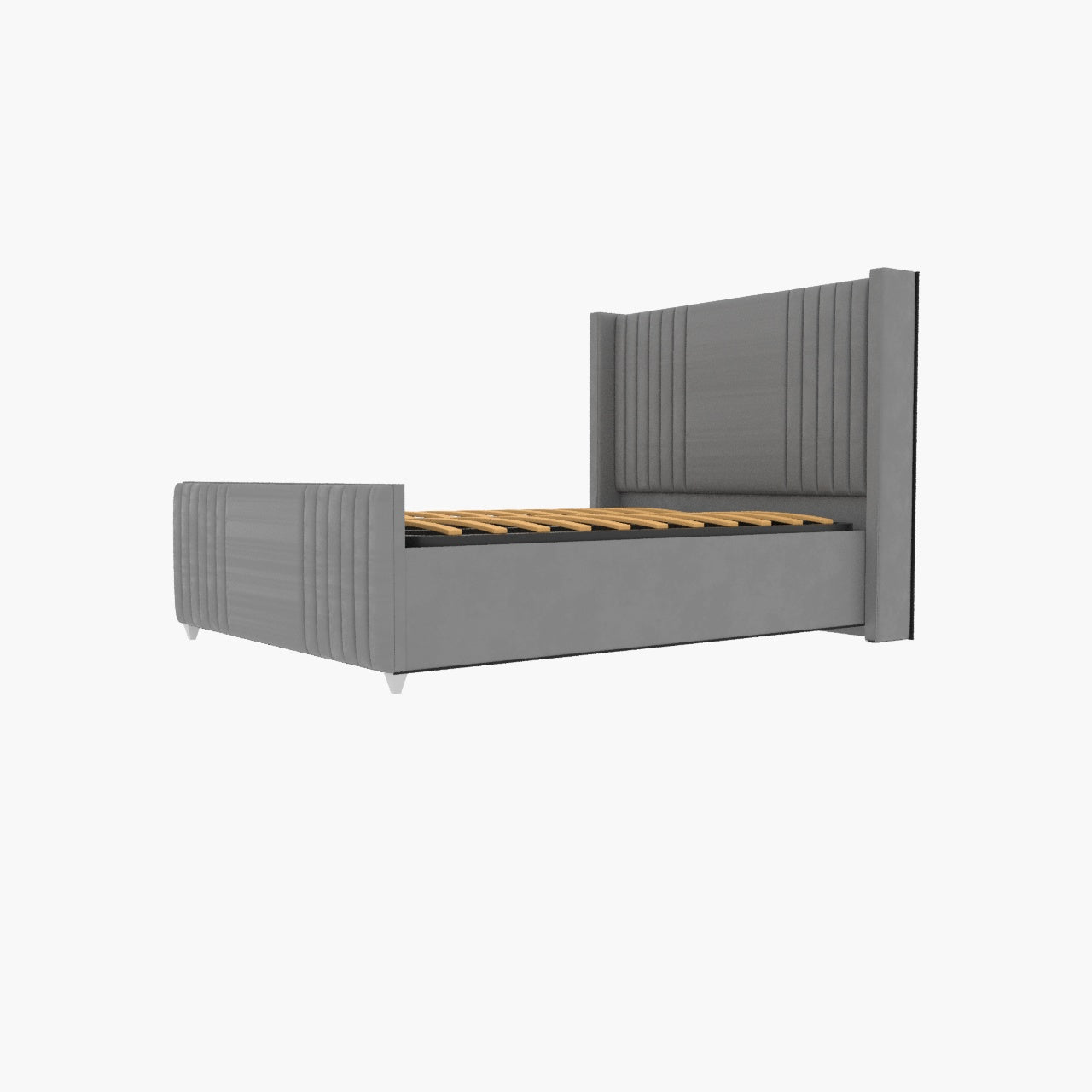Elise lined winged Upholstered Bed