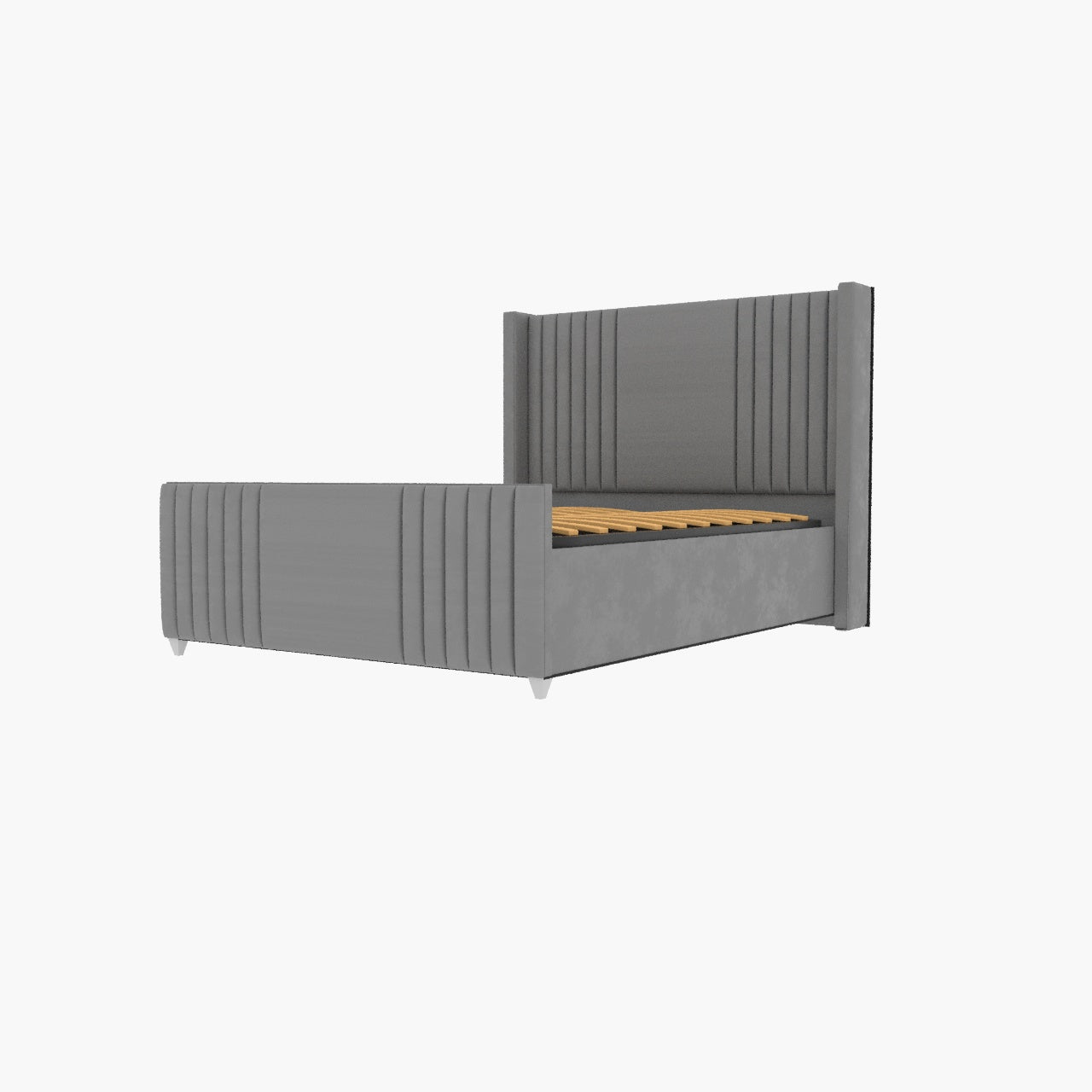 Elise lined winged Upholstered Bed