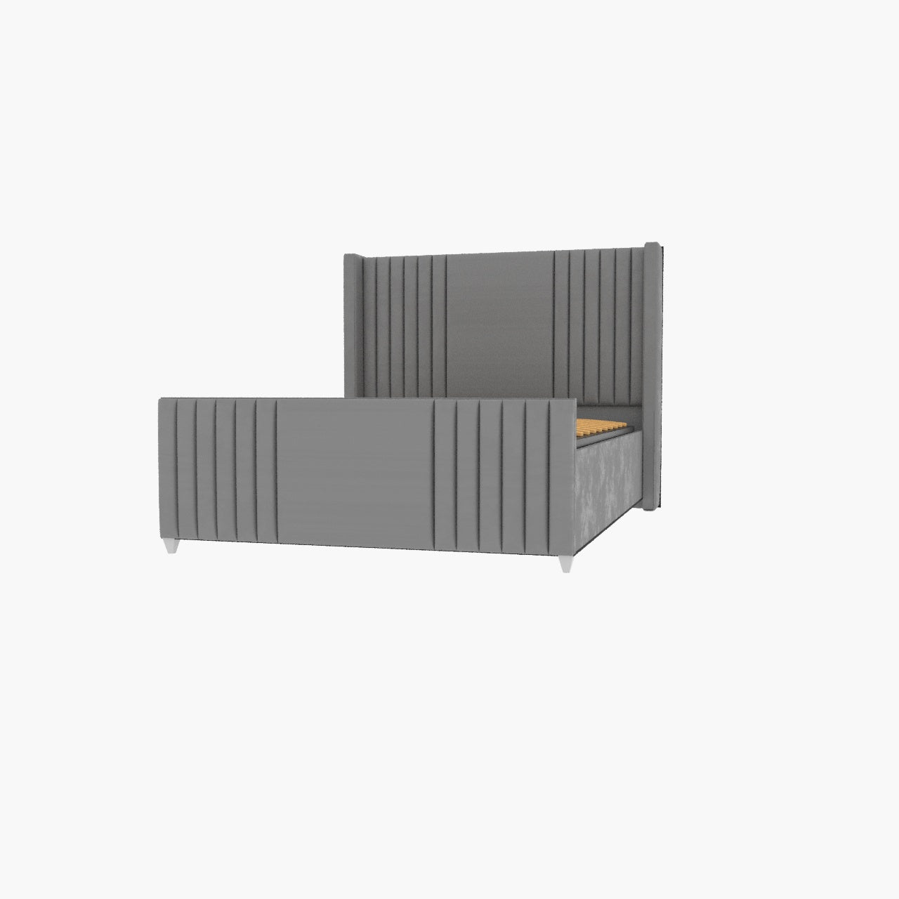 Elise lined winged Upholstered Bed
