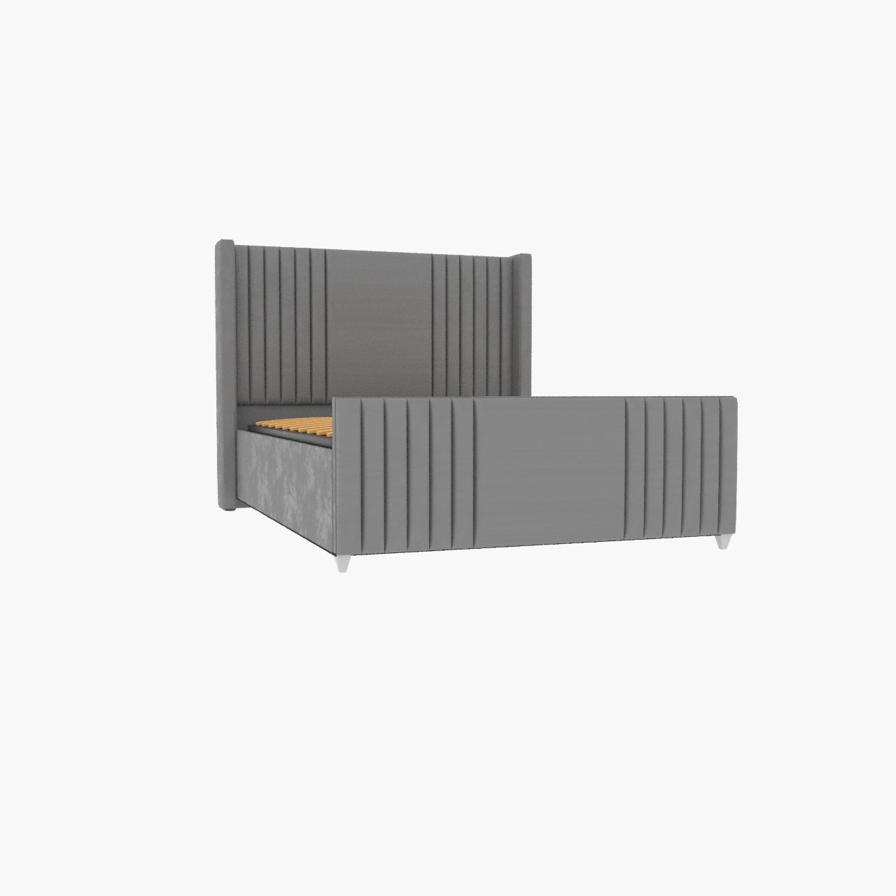 Elise lined winged Upholstered Bed