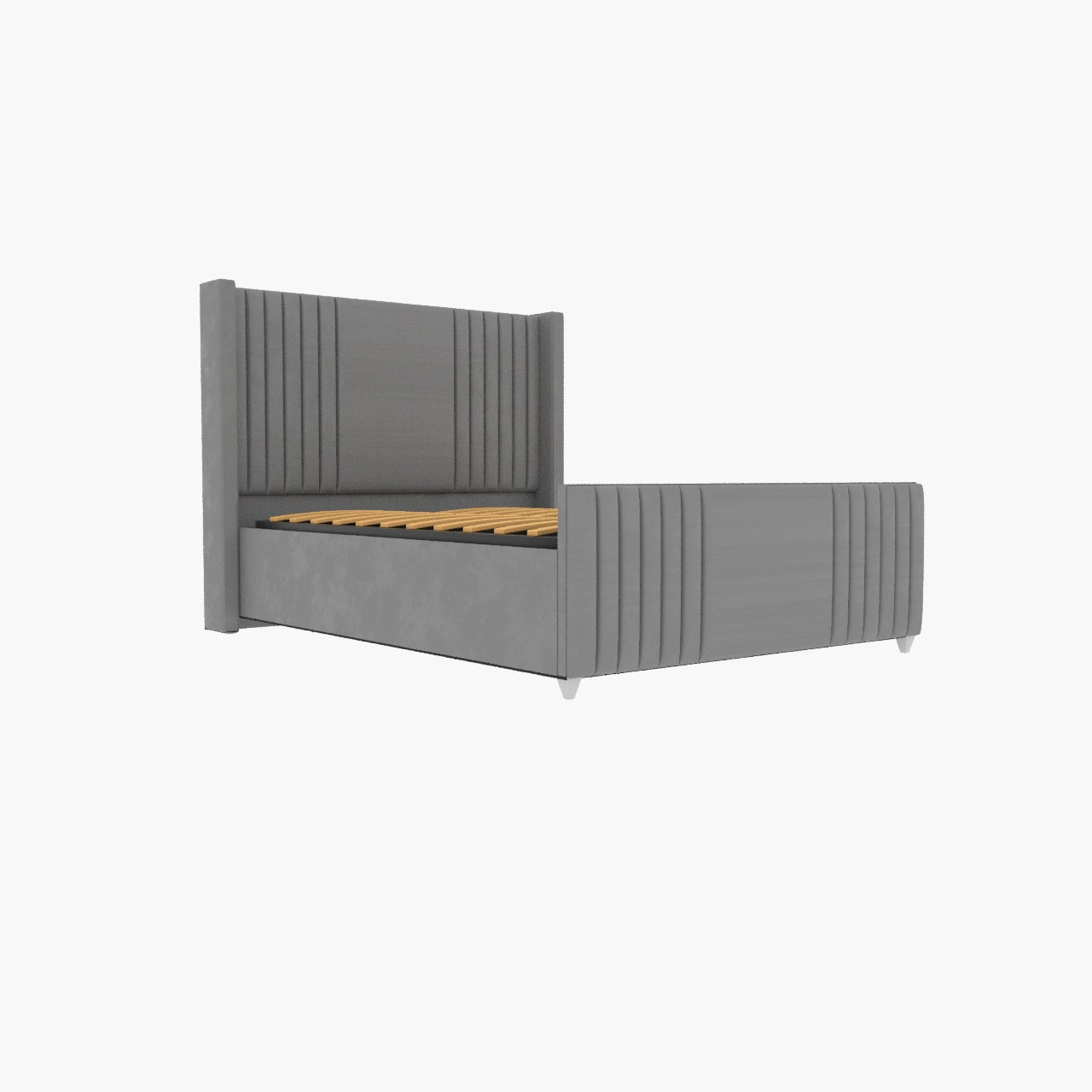 Elise lined winged Upholstered Bed