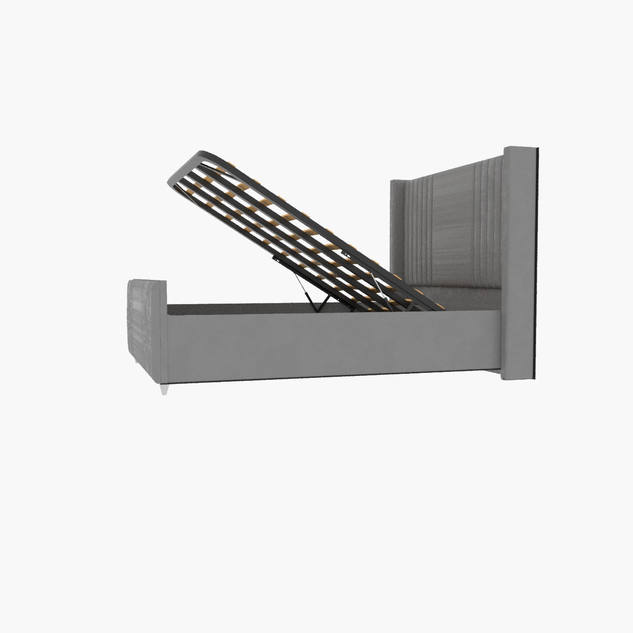 Elise lined winged Upholstered Bed