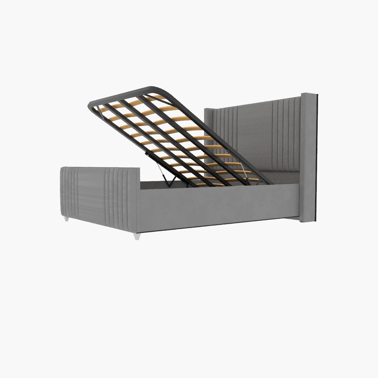 Elise lined winged Upholstered Bed