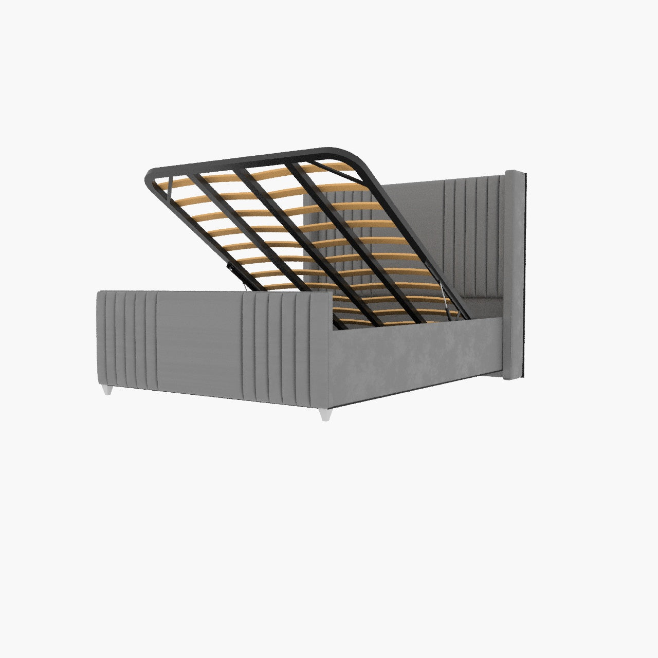 Elise lined winged Upholstered Bed