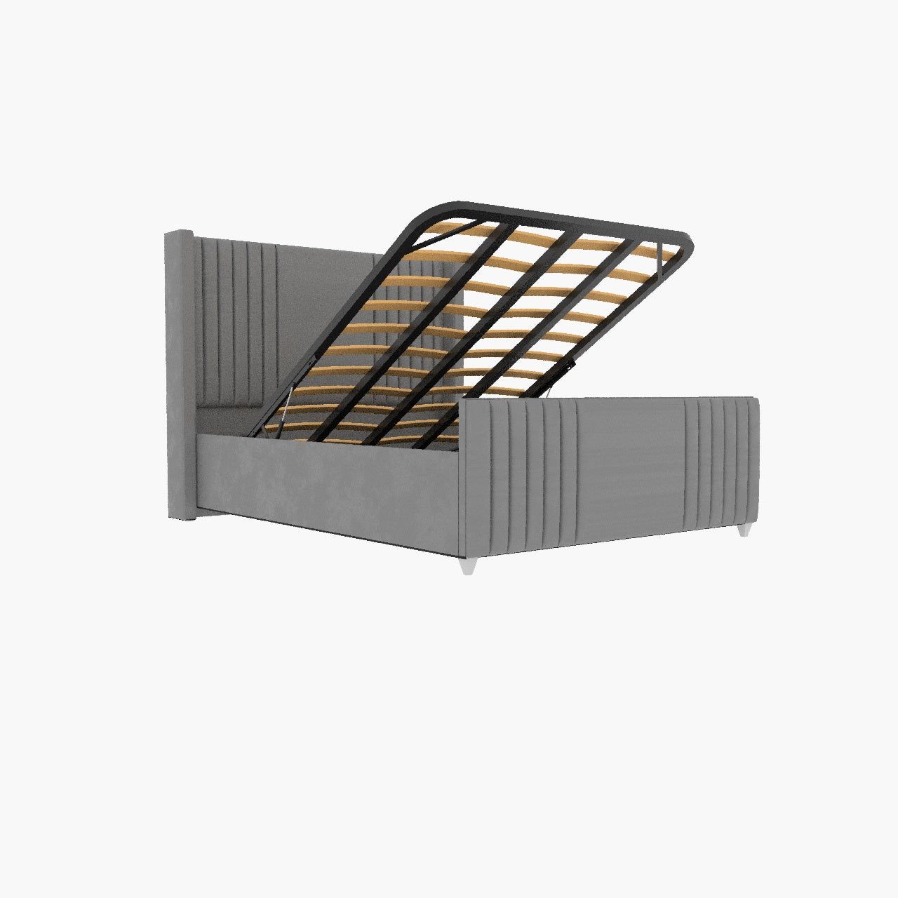 Elise lined winged Upholstered Bed