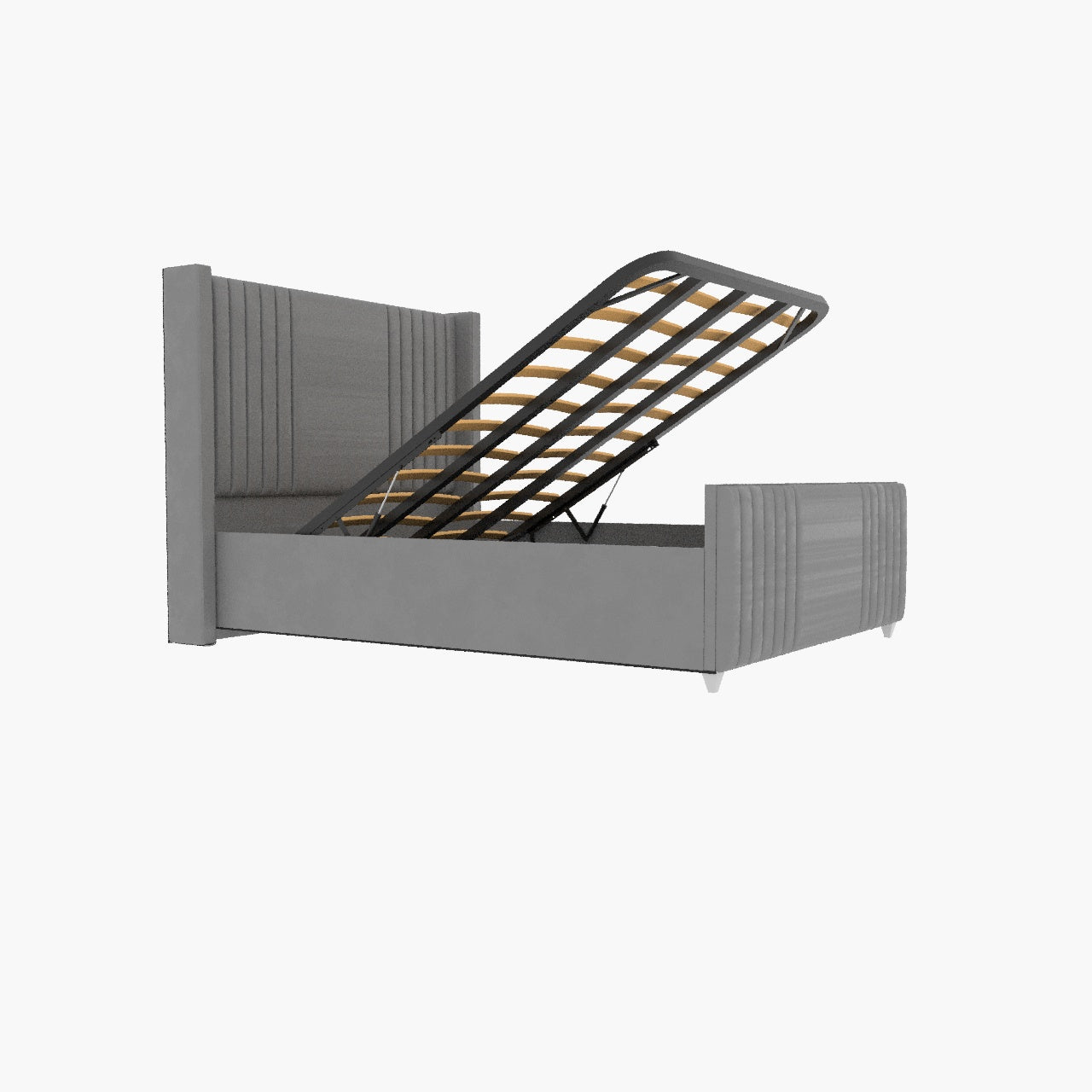 Elise lined winged Upholstered Bed