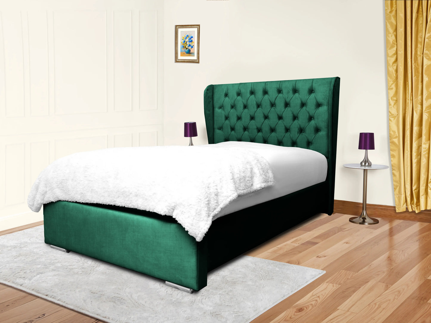 Miri Winged Upholstered Bed