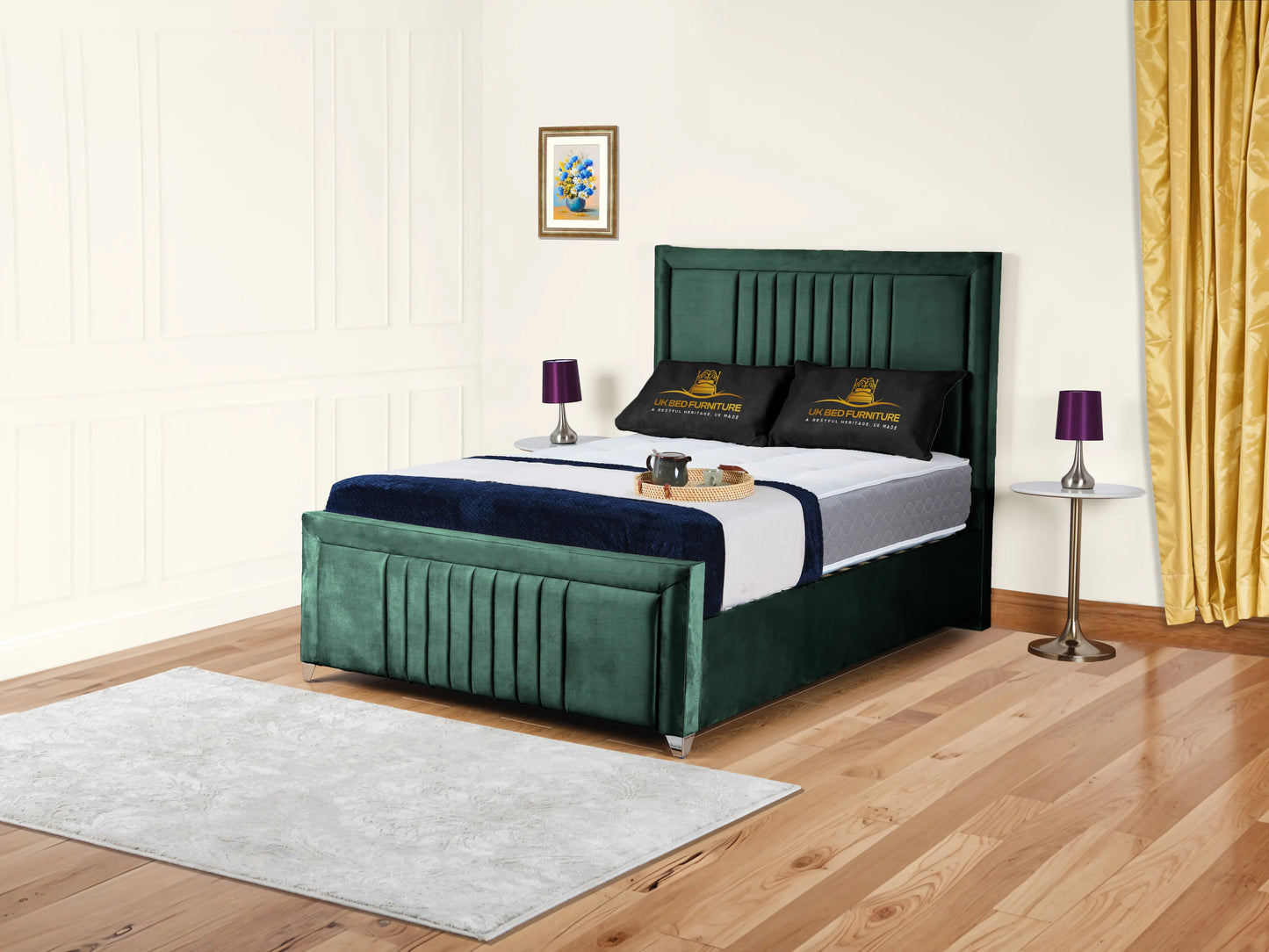 Cannas upholstered bed