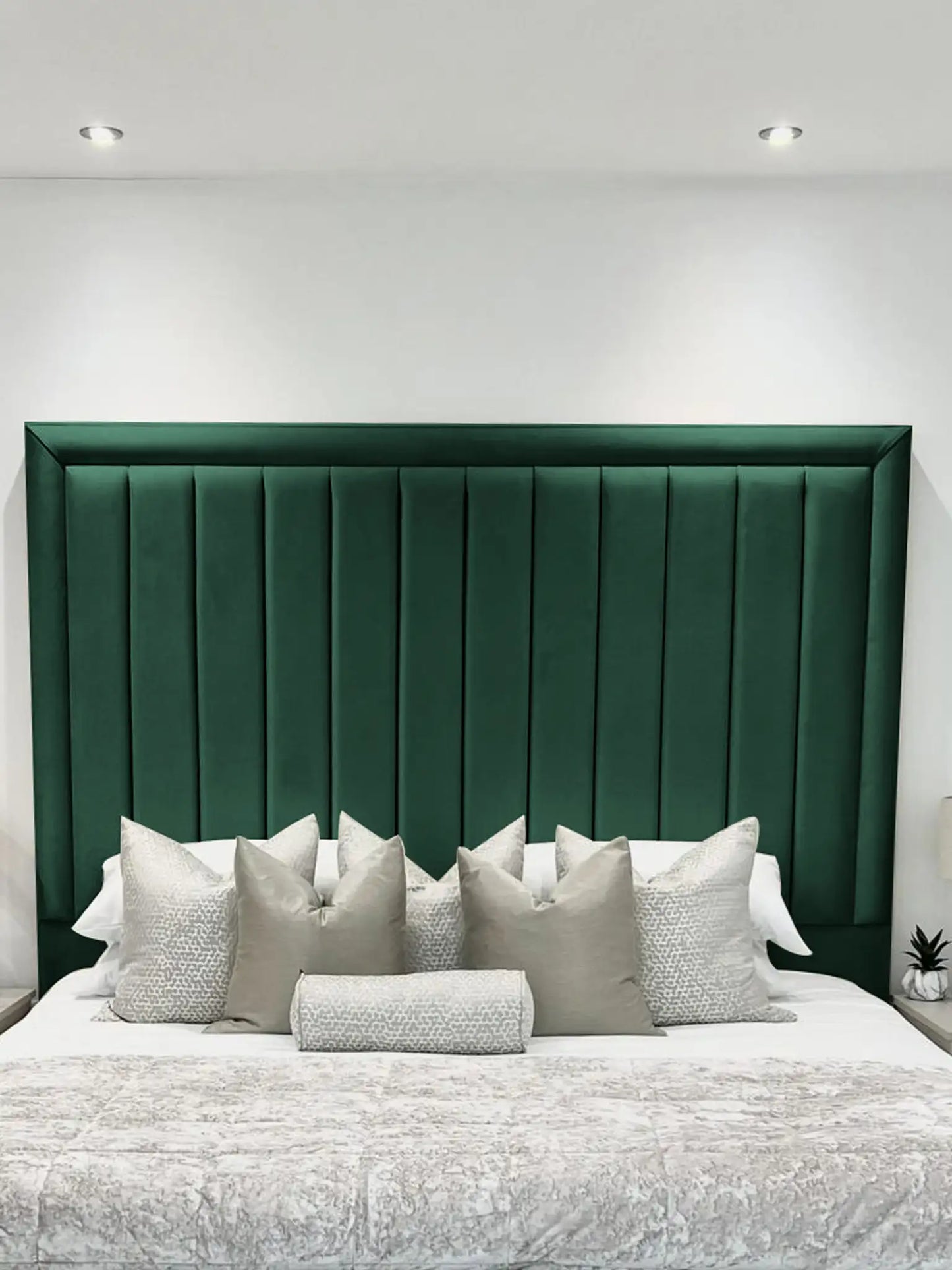 Hampton panel upholstered bed