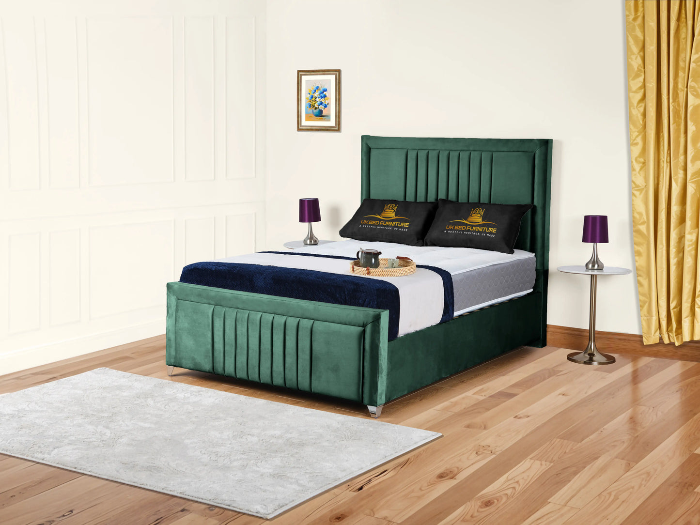 Cannas upholstered bed