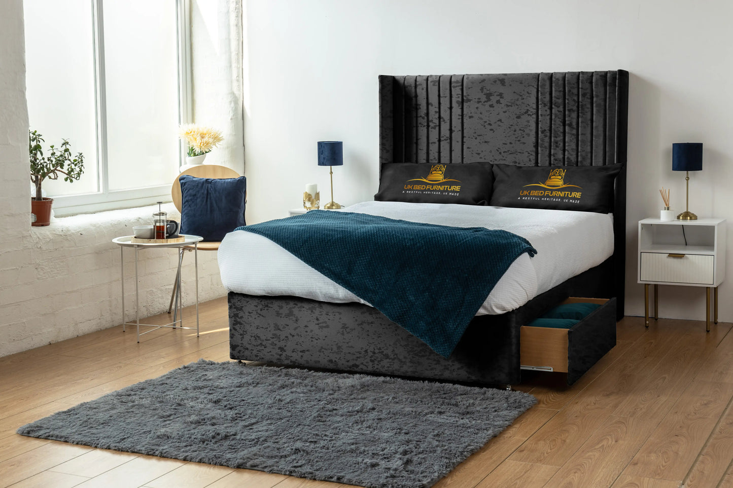 Skyline wingback Divan Bed