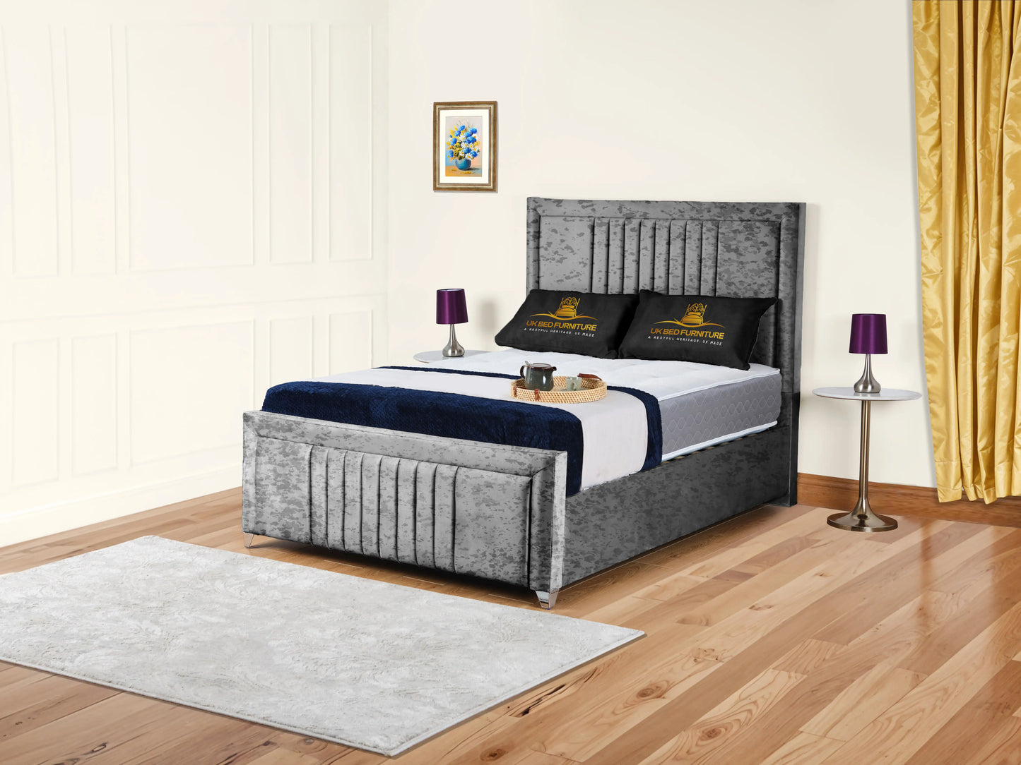 Cannas upholstered bed