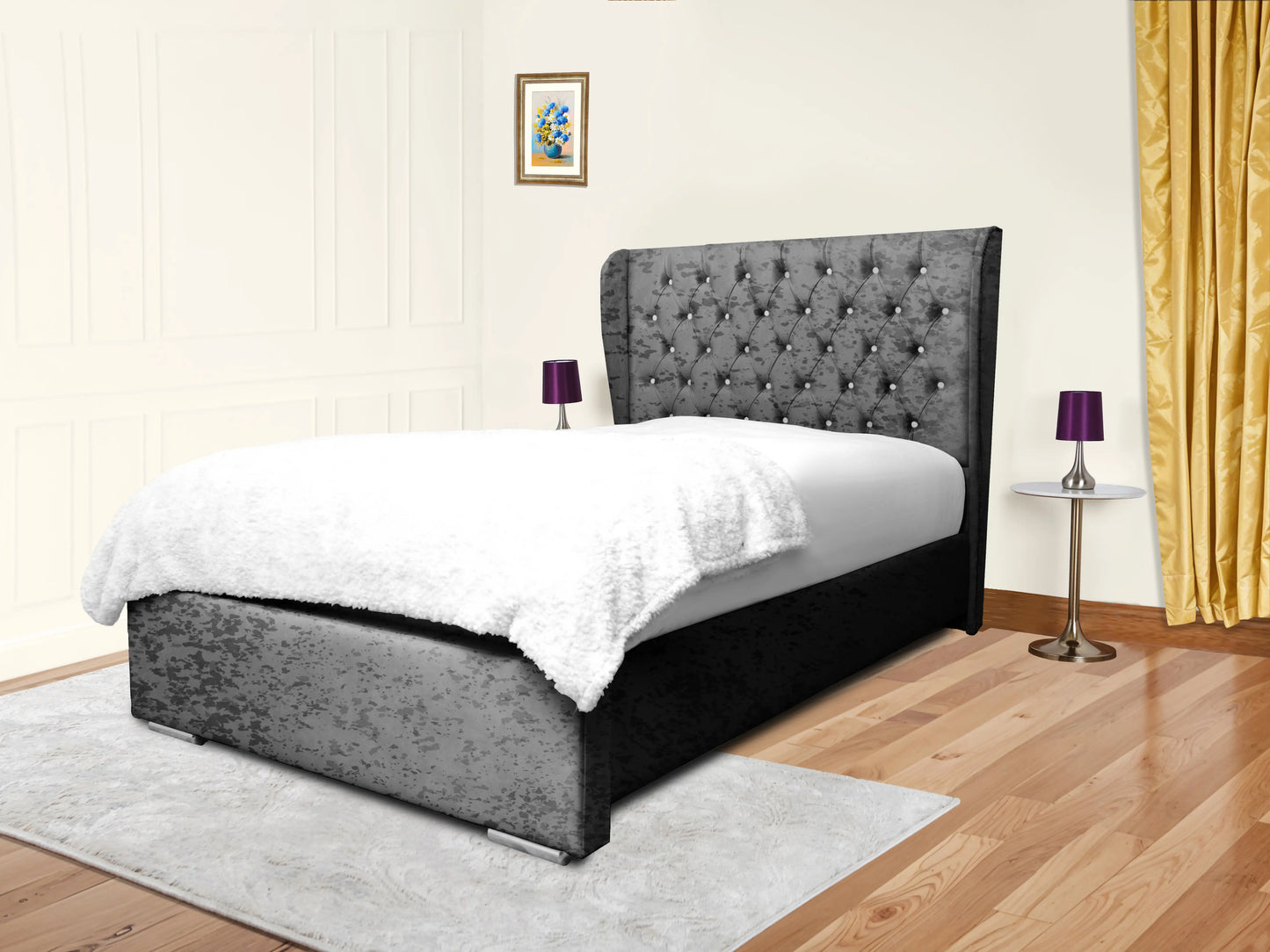 Miri Winged Upholstered Bed