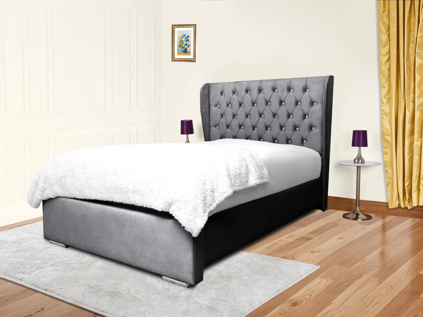 Miri Winged Upholstered Bed