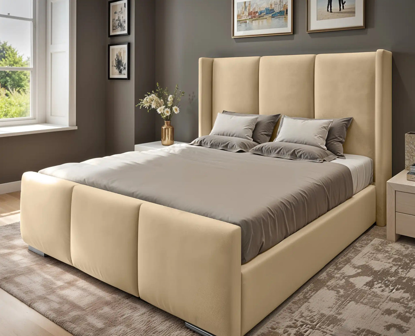 Miami winged Upholstered Bed