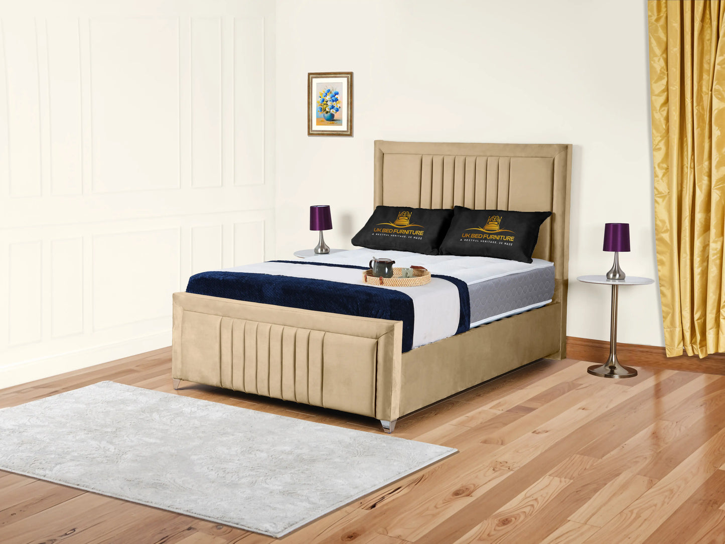 Cannas upholstered bed