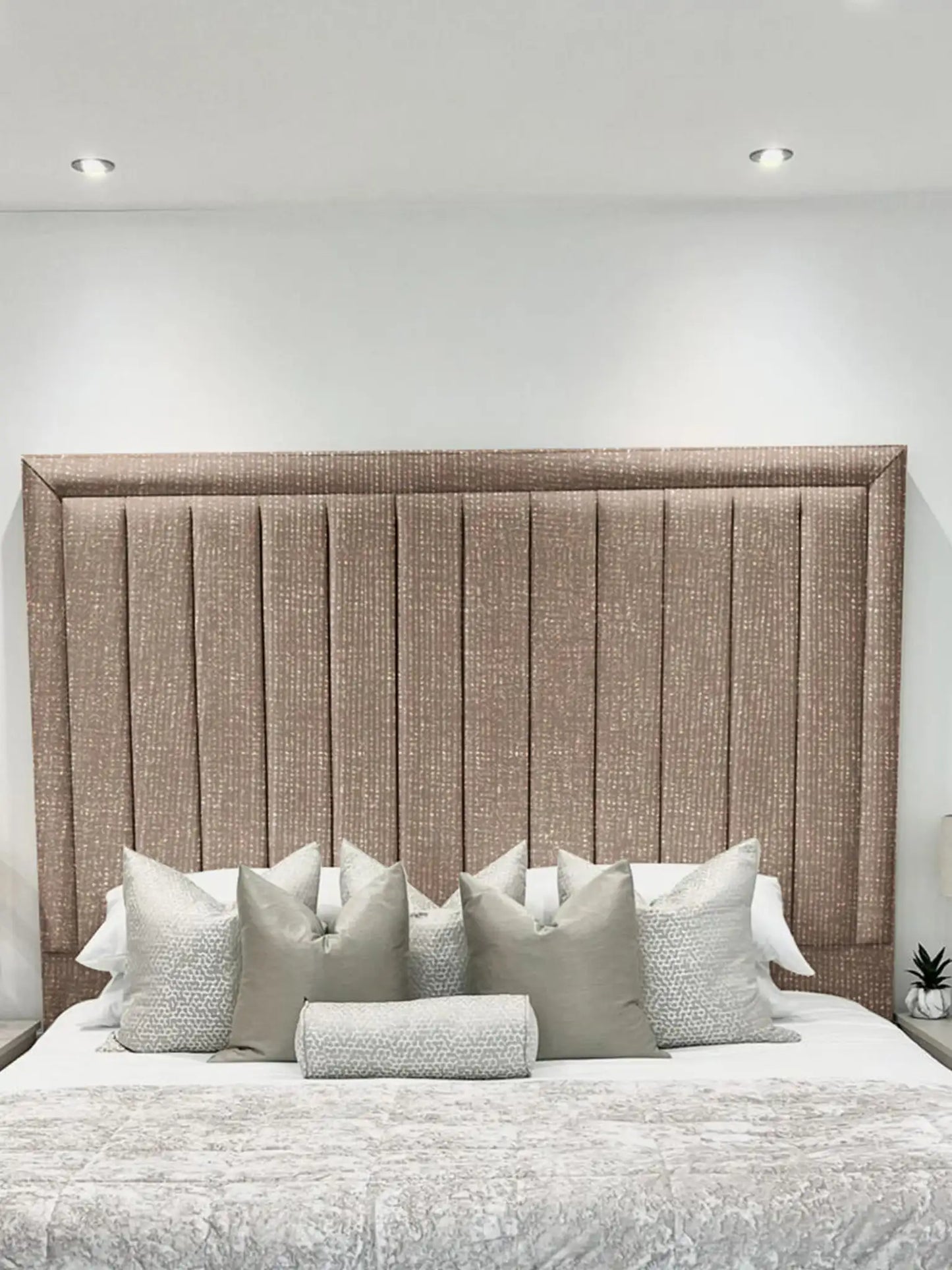 Hampton panel upholstered bed