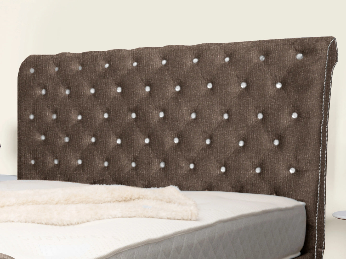 Swan Sleigh Chesterfield Upholstered Bed