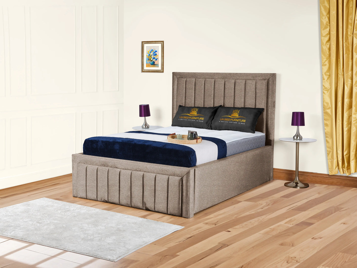 Grand panel Upholstered bed